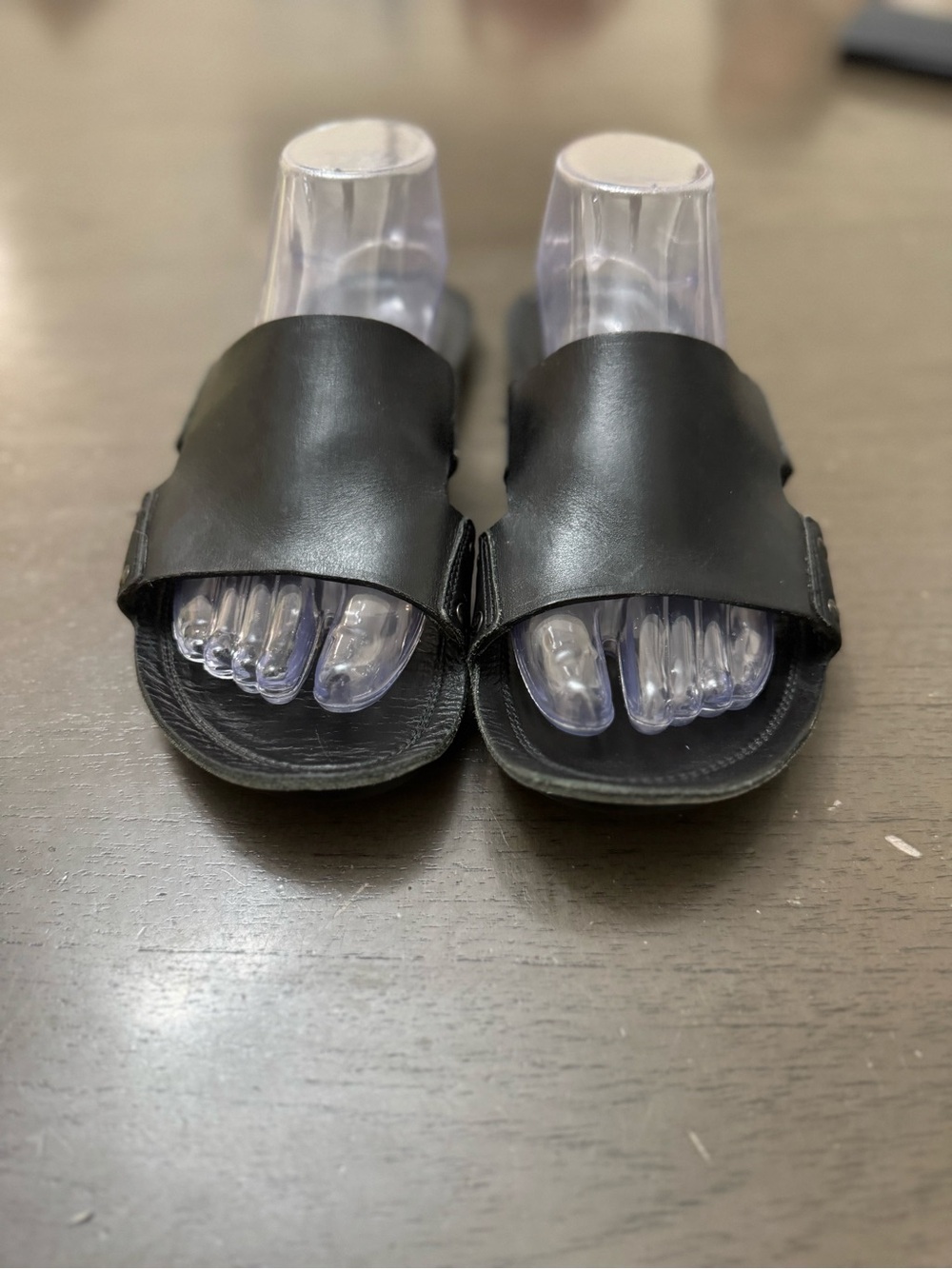 Tod's Black Leather Slide Sandals size 7